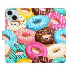 iSaprio Flipové pouzdro - Donuts Pattern 02 pro Apple iPhone 15 Plus