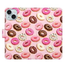 iSaprio Flipové pouzdro - Donuts Pattern 03 pro Apple iPhone 15 Plus