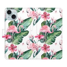 iSaprio Flipové pouzdro - Flamingos Pattern pro Apple iPhone 15 Plus