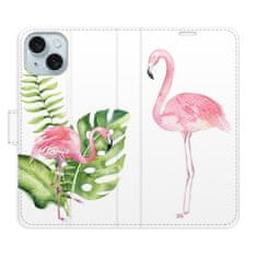 iSaprio Flipové pouzdro - Flamingos pro Apple iPhone 15