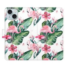 iSaprio Flipové pouzdro - Flamingos Pattern pro Apple iPhone 15