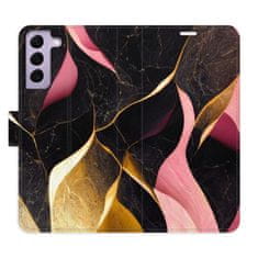 iSaprio Flipové pouzdro - Gold Pink Marble 02 pro Samsung Galaxy S22 5G