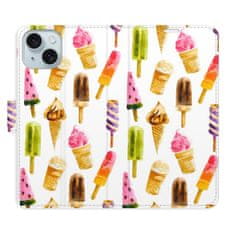 iSaprio Flipové pouzdro - Ice Cream Pattern pro Apple iPhone 15