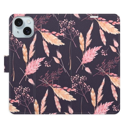 iSaprio Flipové pouzdro - Ornamental Flowers 02 pro Apple iPhone 15