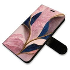 iSaprio Flipové pouzdro - Pink Leaves pro Apple iPhone 15