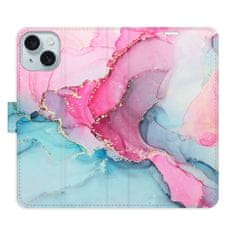 iSaprio Flipové pouzdro - PinkBlue Marble pro Apple iPhone 15 Plus