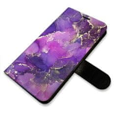 iSaprio Flipové pouzdro - Purple Marble pro Apple iPhone 15