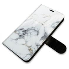 iSaprio Flipové pouzdro - SilverMarble 15 pro Apple iPhone 15