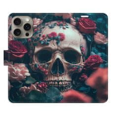 iSaprio Flipové pouzdro - Skull in Roses 02 pro Apple iPhone 15 Pro Max