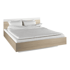 BPS-koupelny Manželská postel, dub sonoma / bílá, 180x200, GABRIELA