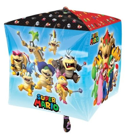 Amscan Balónek fóliový Cubez Super Mario 38 x 38 cm