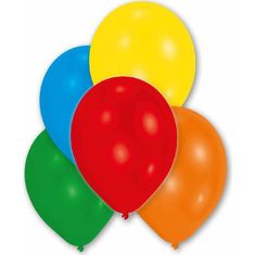 Amscan 10 latexových balónků metalické, barevné 27,5 cm -