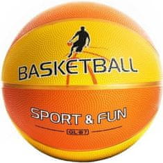 Basketbalový míč, velikost 7, žluto-oranžový D-408