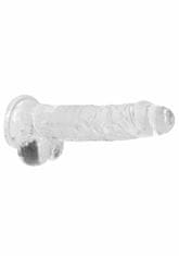 Shots Toys Shots REALROCK Realistic Dildo with Balls Transparent 19 cm