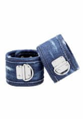 Shots Toys Ouch! Denim Ankle Cuffs Roughend Blue pouta na kotníky