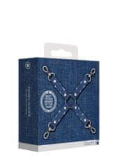 Shots Toys Ouch! Denim Hogtie Roughend Denim Style Blue