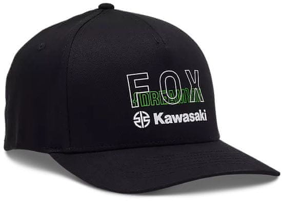 FOX kšiltovka FOX X KAWASAKI Flexfit černo-zelená