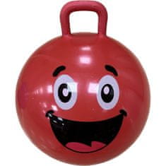 Dětský míč na skákání s gumovým madlem, červený, 45 cm D-446-CV