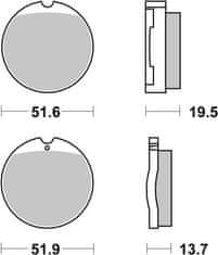 SBS Brzdové destičky 501HF