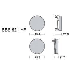 SBS Brzdové destičky 521HF