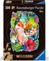 Ravensburger Dřevěné obrysové puzzle Nádherní ptáci 300 dílků