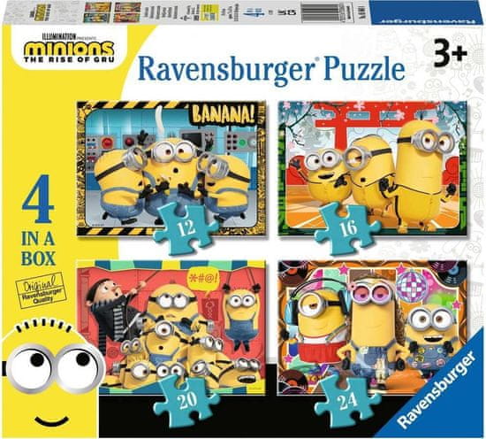 Ravensburger Puzzle Mimoni 2: Padouch přichází 4v1 (12, 16, 20, 24 dílků)