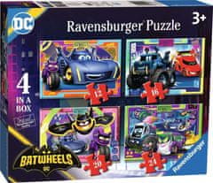 Ravensburger Puzzle Batwheels, 4v1 (12, 16, 20, 24 dílků)