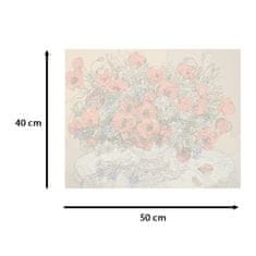 WOWO Malba podle čísel - Květiny, Rozměr 50x40cm