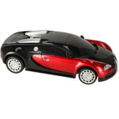 WOWO Bugatti Veyron RC Auto na Dálkové Ovládání, Licencovaný Model 124, Červená Barva