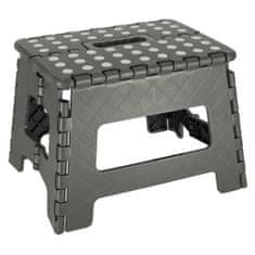 KIK KX4404_1 Protiskluzová skládací stolička 22 cm tmavě šedá