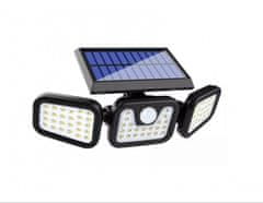 WOWO Solární LED Lampa s Trojitým Osvětlením a Pohybovým/Soumrakovým Senzorem