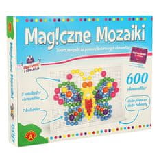 WOWO ALEXANDER Magic Mosaics - Kreativní Hra s Knoflíky, 600 ks, pro děti 5+ let