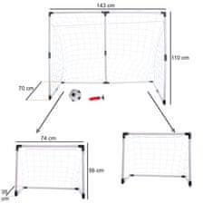 WOWO Dětská fotbalová branka 2v1, rozměry 143x110x70cm - ideální pro trénink doma