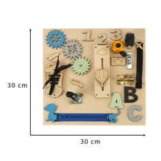 WOWO Kvalitní Dřevěná Manipulační Deska 30x30cm pro Kreativní Hry