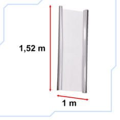 WOWO Role 5D Karbonové Fólie ve Stříbrné Barvě, Rozměry 1,52x18m