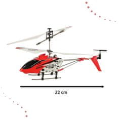 WOWO RC Vrtulník SYMA S107H s Dálkovým Ovládáním, 2,4GHz, RTF, Červený