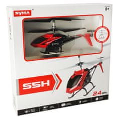 WOWO Dálkově ovládaný vrtulník SYMA S5H RC, 2.4GHz RTF, červený