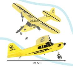 WOWO RC Letadlo FX803 Piper s Dálkovým Ovládáním a Baterií 150mAh