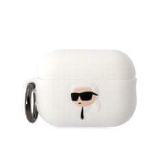 Karl Lagerfeld  3D Logo NFT Karl Head Silikonové Pouzdro pro Airpods Pro 2 White