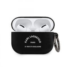 Karl Lagerfeld  Rue St Guillaume Silikonové Pouzdro pro Airpods Pro Black