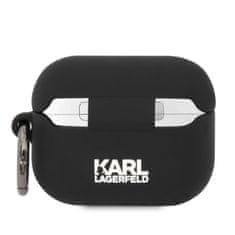 Karl Lagerfeld  3D Logo NFT Choupette Head Silikonové Pouzdro pro Airpods Pro Black