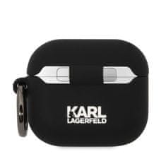 Karl Lagerfeld  3D Logo NFT Karl and Choupette Silikonové Pouzdro pro AirPods 3 Black