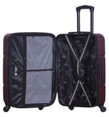 Cestovní kufr TUCCI T-0117/3-L ABS - vínová - II. jakost