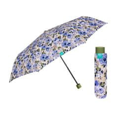 Perletti Dámský skládací deštník Peonie/fialový, 26304