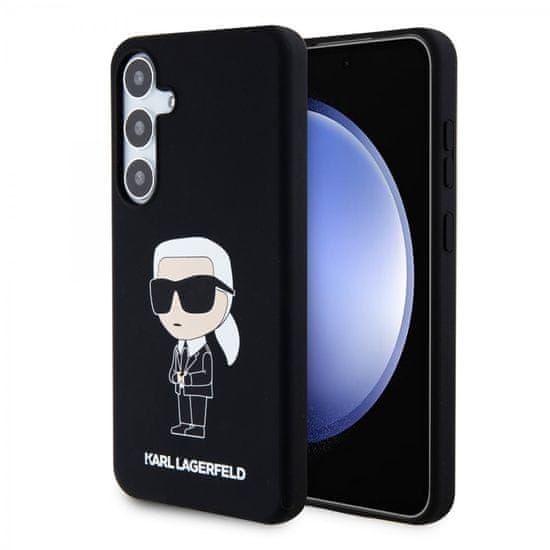 Karl Lagerfeld  Liquid Silicone Ikonik NFT Zadní Kryt pro Samsung Galaxy S24 Black