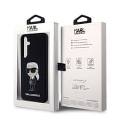 Karl Lagerfeld  Liquid Silicone Ikonik NFT Zadní Kryt pro Samsung Galaxy S24 Black