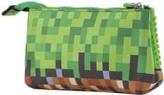 CurePink Penál na tužky Minecraft: Minecraft Game Camo (21 x 12 x 4 cm)