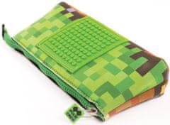 CurePink Penál na tužky Minecraft: Pixels vzor 83 (20 x 12 x 4 cm)