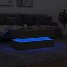 Vidaxl Konferenční stolek s LED osvětlením dub sonoma 90 x 50 x 40 cm