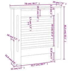 Vidaxl Kryt na radiátor MDF bílý 78 cm
